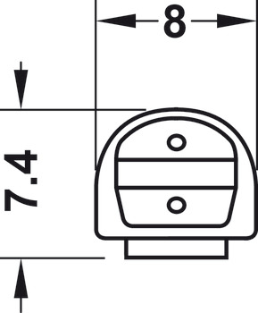 Bandă de oprire, Pentru utilizare ca tampon vertical, pentru sistem de ridicare