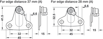 Set mecanism Häfele Duo standard, pentru susținere sau rabatare front de mobilier din lemn/PAL/MDF sau ramă din aluminiu