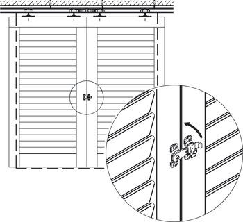 Încuietoare de ușă cu obloane, Hawa Frontslide 60/A, încuietoare de ușă cu obloane