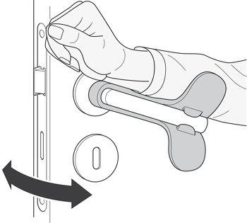 Protecție pentru mâner mobil, utilizare la uși pentru interior sau exterior