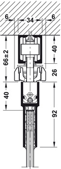Sistem de uşi glisante,Hawa Junior 80/G, set