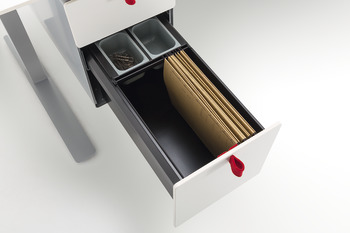 Corp cu sertare (rollbox), cu sertar pentru organizare și sertar pentru dosare suspendate, mare