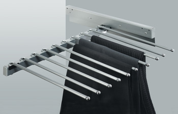 Suport pantaloni, extensibil, pentru 10 perechi de pantaloni, lăţime 465 mm