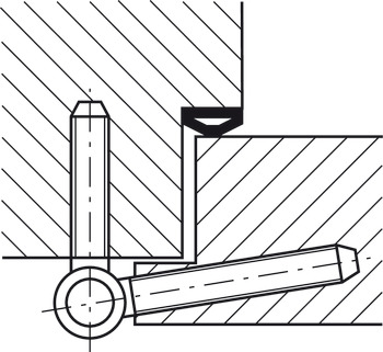 Balama inserată, parte de ramă, Simonswerk V 3200 WF, pentru uși interioare cu falț sau fără falț de până la 40 kg