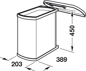 Coș de gunoi simplu, 18 litri, Hailo Uno, model 3418-00