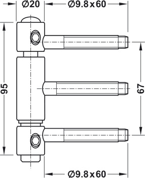 Balama inserată, Anuba Herkula 320 Lift, Anuba, pentru uși de intrare fălțuite de până la 120/150 kg