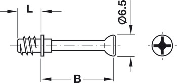 Bolț de conectare, M100, pentru gaură cu Ø 5 mm, cu cap de zăvor Ø 6,5 mm