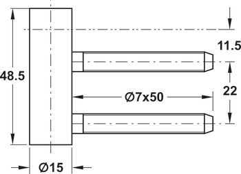 Balama inserată, parte de ramă, Simonswerk V 4400 WF, pentru uși interioare cu falț sau fără falț de până la 70/80 kg