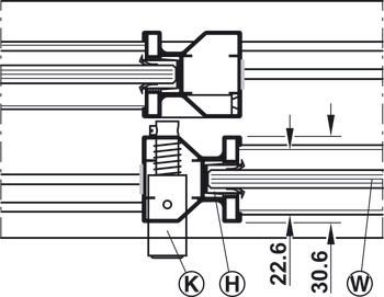 Sistem manual de închidere, pentru Silent Aluflex 80
