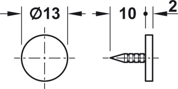 Închizător magnetic, tragere 3.0–4.0 kg, pentru montare cu dibluri, rotund