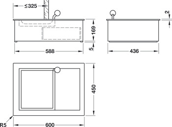 Compartiment, pentru instalare în ghișee, standard antiglonț M3/F4