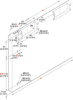 Sistem de uşi glisante, Finetta Flatfront S/OS 20 FB, set standard