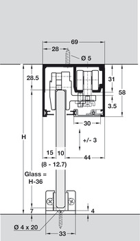 Sistem de uşi glisante, EKU Porta 100 GW/GWF-Synchro, set