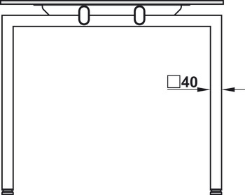 Cadru lateral, Pentru Idea H, picioare pentru masă pătrate