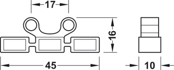 Clip magnetic, încastrat, Pentru utilizarea la cadre laterale și picioare