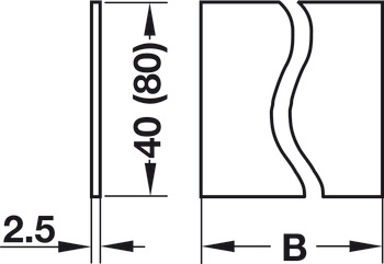 Divizor transversal, standard, Sistem de mobilier pentru farmacii Ratio-Pharm versiunea B, C și D