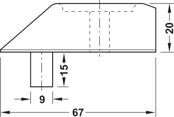 Opritor de ușă montat pe podea, 5103/1027, pentru montaj cu șuruburi, Vieler