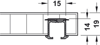 Sistem de uşi glisante, EKU Clipo 16 H VF, set