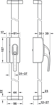 Încuietoare suplimentară pentru mâner de fereastră, FOS 650, Abus