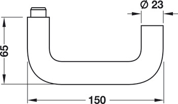 Pereche de mânere tip pârghie și piesă de deschidere, poliamidă, Hewi, ax 8/9 mm, Sistem R