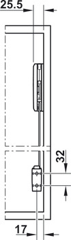 Sistem de ridicare pentru ușă frântă, Häfele Free fold scurt
