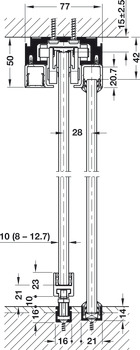 Sistem de uşi glisante, Hawa Puro 100-150, set
