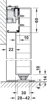 Set de componente, Slido Design 80-M, set cu cale de rulare pentru 1 ușă