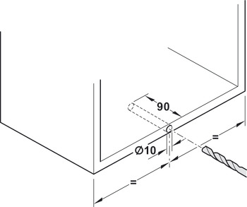 Mecanism Free Space 1.8 PTO pentru ridicare front din lemn/PAL/MDF/sau ramă aluminiu, pentru aplicații fără mâner, deschidere Push
