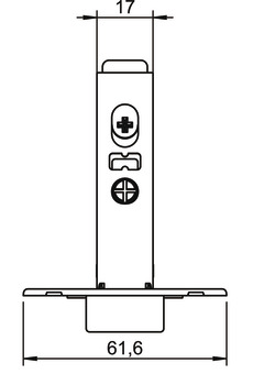 Balama Häfele Metalla M110 SM 105°, pentru ușă mobilier încadrată