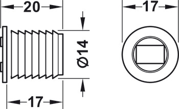 Închizător magnetic, Tragere 2,5–3,5 kg, pentru gaură de 13,6 mm