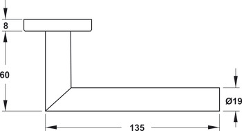 Set mânere cu rozetă pentru uşi de interior sau uși tehnice, Inox, Häfele Startec LDH 2171