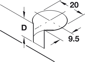 Bolț de conectare, S20, Sistem Rafix 20, pentru gaură cu Ø 5 mm