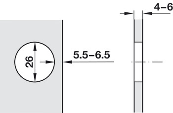 Balama aruncătoare, Duomatic 94°, montare semiaplicată/semiîncadrată, pentru uși din sticlă