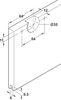 Sistem de culisare Häfele Slido F-Line21 40C, pentru panouri de ușă din lemn cu dimensiuni reduse și greutate până la 40 kg