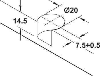 bolț de asamblare Variofix, pentru gaură cu Ø 5 mm, inserare