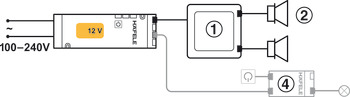 Receptor Bluetooth®, 12 V, pentru instalare în cutii încastrate Ø 68 mm