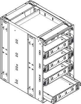 Corp din oțel cu sertare, Quick-Kit-800, unități de înălțime 1–3–3–3–3