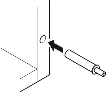 Carcasa adaptorului în formă de cruce, Pentru mecanism de amortizare la închiderea ușilor, pentru montaj cu șuruburi