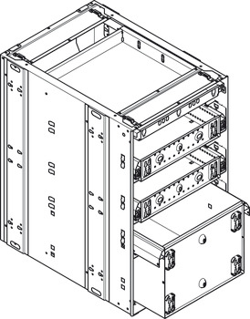 Corp din oțel cu sertare, Quick-Kit-800, unități de înălțime 1–3–3–6