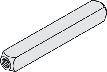 Ax pătrat, Ax alternativ 8 mm, M6, cu gaură excentrică, Scheitter