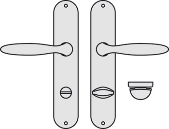 Set mânere de uşă, alamă, Hoppe, Verona M151/302
