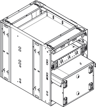 Corp din oțel cu sertare, Quick-Kit-600, unități de înălțime 1-3-6