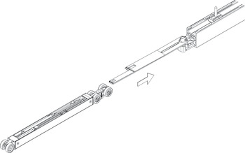 Profil de fixare, Pentru șină de rulare cu blocare tip baionetă