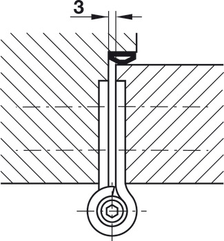 Balama cu arc, SA 120, pentru uși de interior fără falț de până la 20/30 kg