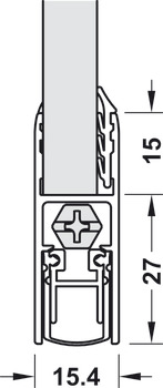 Garnitură de ușă retractabilă, Schall-Ex® GS-H8/12, Athmer, inox eloxat