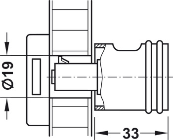 Mâner rotativ, Symo, lungime 33 mm