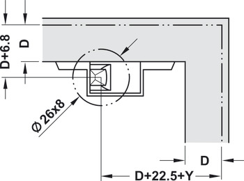 Opritoare de ușă, pentru Duomatic Push, simplu, cu adaptor de reglare