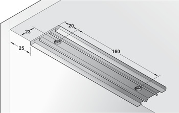 Feronerie pentru ușă oscilantă cu cablu, Pentru uşi cu basculare verticală din lemn și cu cadru din aluminiu, cu efect de frânare reglabil