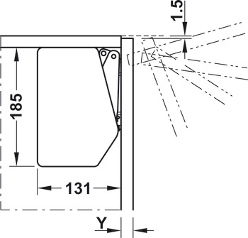 Mecanisme Free Flap 3.15 pentru ridicare ușă din lemn/PAL/MDF sau cu ramă din aluminiu