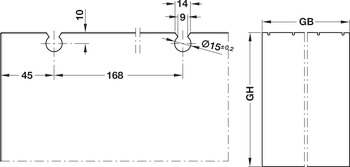 Set de componente, Pentru uși interioare, set de montaj, HAWA-Junior 80/GL